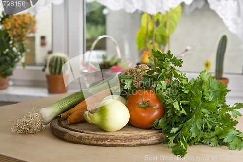 Image of Vegetables in kitchen