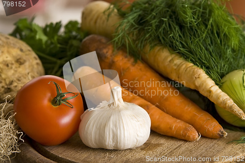 Image of Vegetables in kitchen