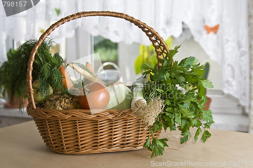 Image of Vegetables in kitchen