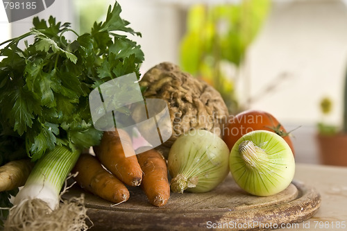 Image of Vegetables in kitchen