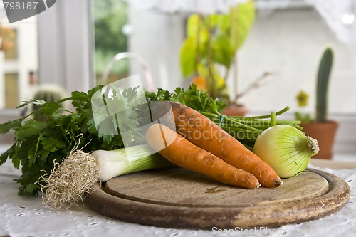 Image of Vegetables in kitchen