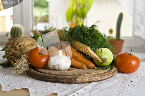 Image of Vegetables in kitchen