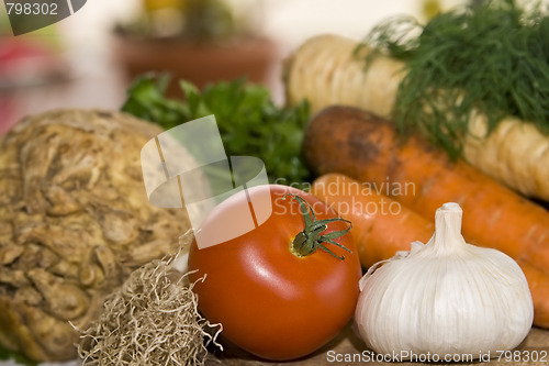 Image of Vegetables in kitchen