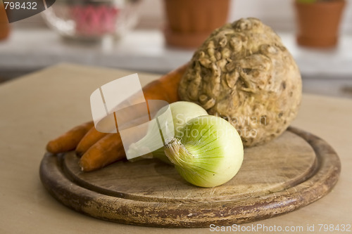 Image of Vegetables in kitchen