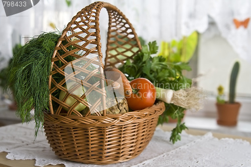 Image of Vegetables in kitchen