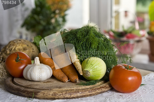 Image of Vegetables in kitchen