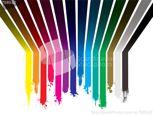 Image of rainbow paint dribble