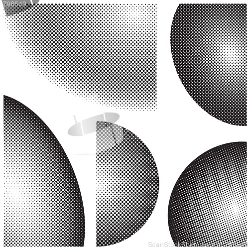 Image of black halftone elements