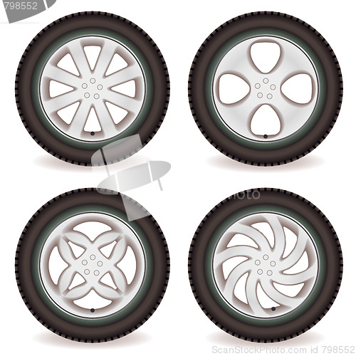 Image of car wheel collection