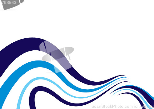 Image of abstract blue wave