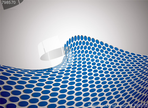 Image of halftone wave blue