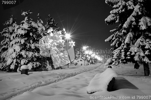 Image of snowy city