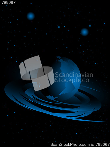 Image of Abstract background with planets