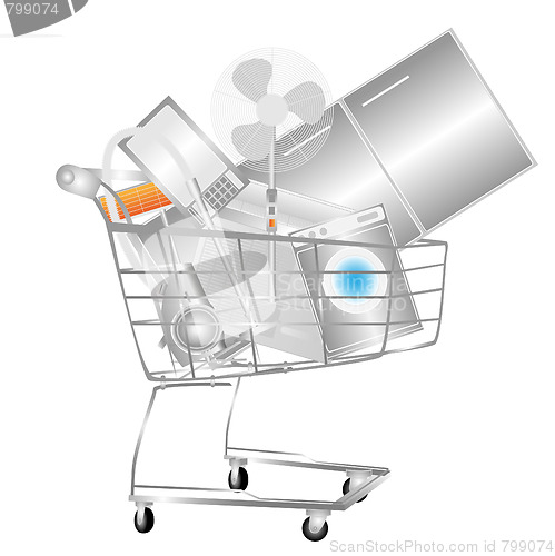 Image of Electrical household appliances on the cart