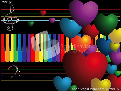 Image of Color keys and hearts