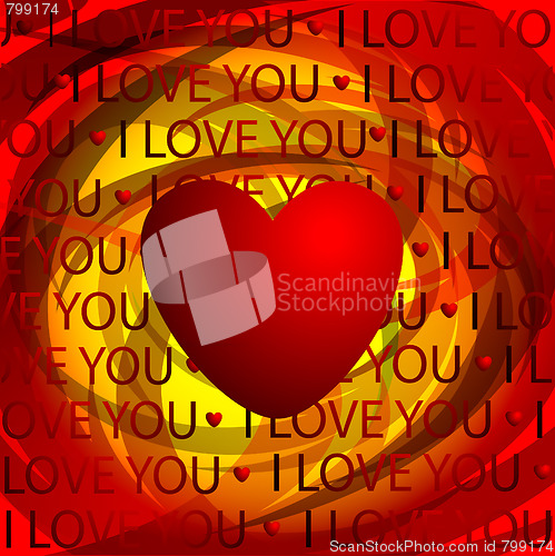 Image of Red heart and text