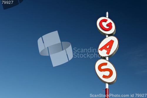 Image of gas sign retro