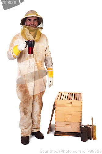 Image of Beekeeper and His Coffee