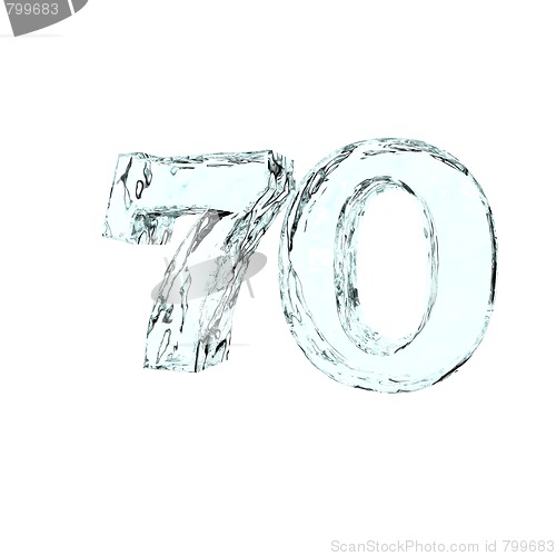 Image of frozen number seventy