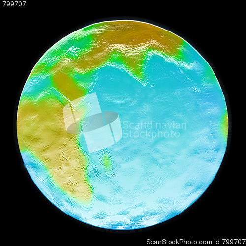 Image of abstract scene planet on background