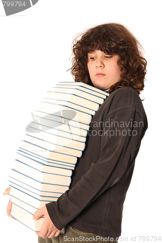 Image of boy carrying books 