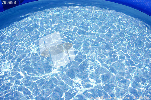 Image of swimming pool with bright blue
