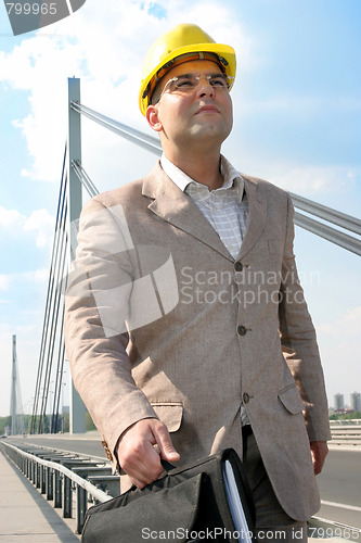 Image of Businessman walking 