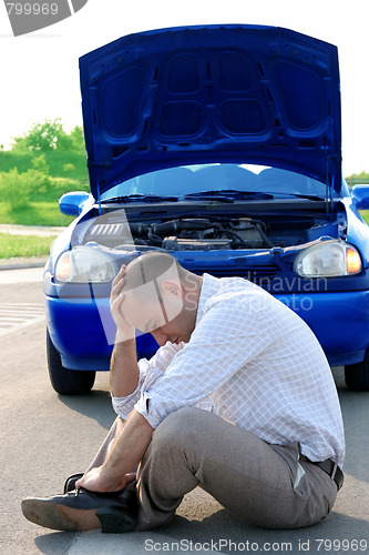 Image of Businessman and car