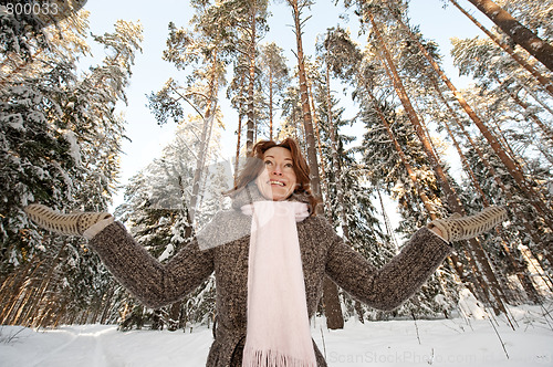 Image of Woman in forest