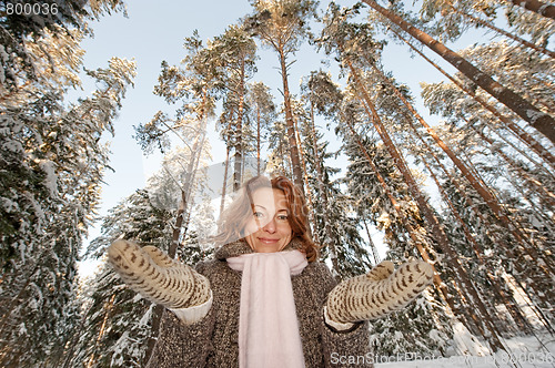 Image of Woman in forest