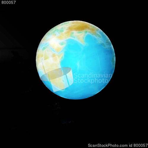 Image of abstract background with scene planet