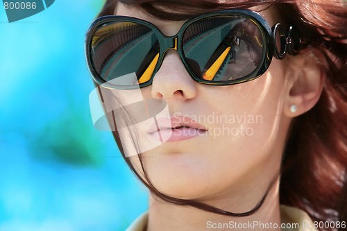 Image of gorgeous woman in sunglasses