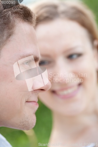 Image of happy couple, close-up