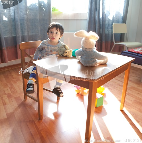 Image of baby in playroom