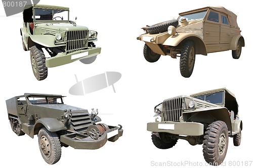 Image of military cars collection