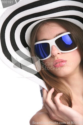 Image of white woman in hat