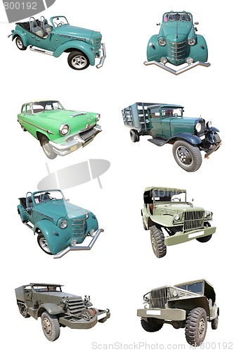 Image of green car collection