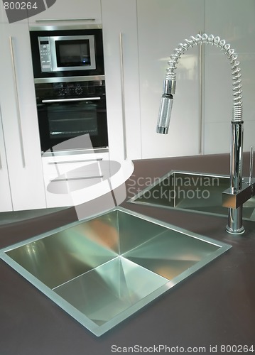 Image of faucet on the trendys kitchen