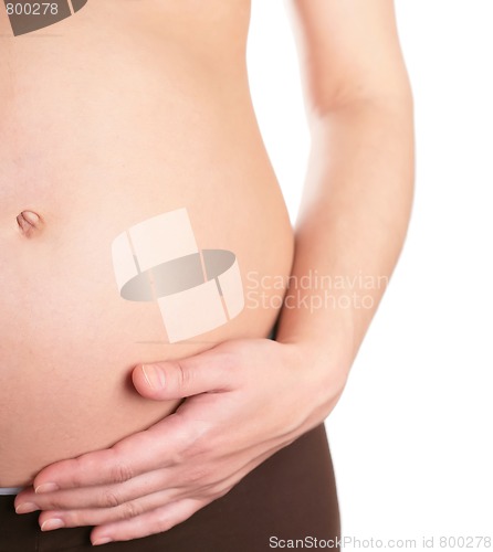 Image of stroking belly
