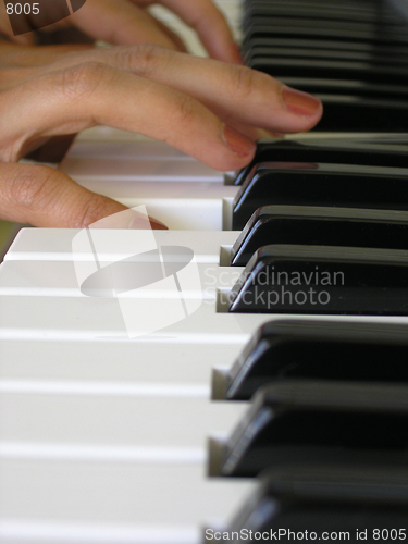 Image of Keyboard player practicing.