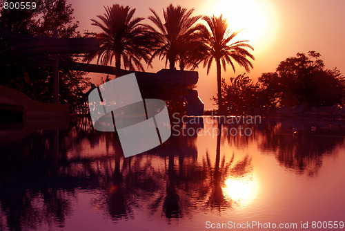 Image of Sunrise on tropical beach