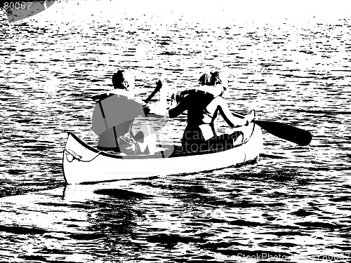 Image of Paddle a canoe