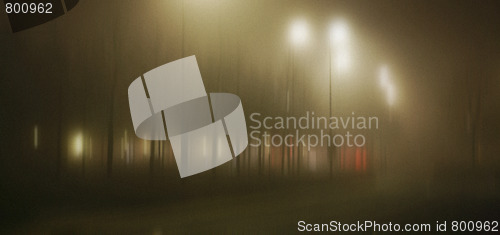 Image of Foggy urban night