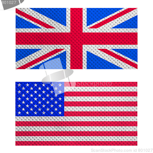Image of UK and USA flag