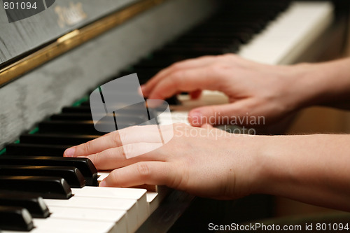 Image of Hands playing piano