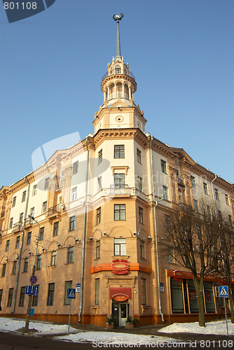 Image of stalin`s empire style building