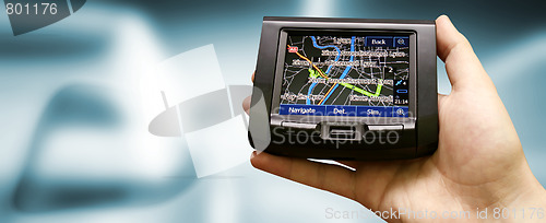 Image of Gps in a man hand.