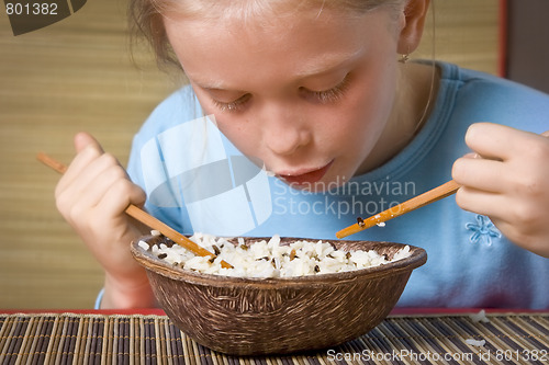 Image of Eating rice