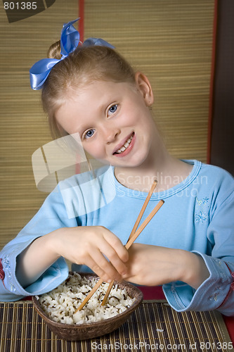 Image of Eating rice