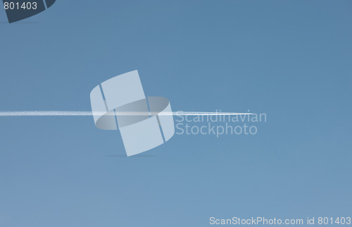 Image of Jet flying high above